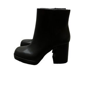 Steve Madden Platform Heel Leather Ankle Boots